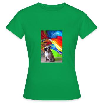 Pug Pug - Women's T-Shirt - kelly green - Front - AI Model Female 172 dark (172cm)