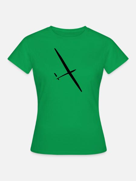 glider glider glider flying glider pilot - Women's T-Shirt - kelly green