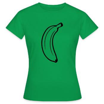 banane obst lecker gesund essen bananenschale krum - Frauen T-Shirt - Kelly Green - Vorne - AI Model Female 172 dark (172cm)