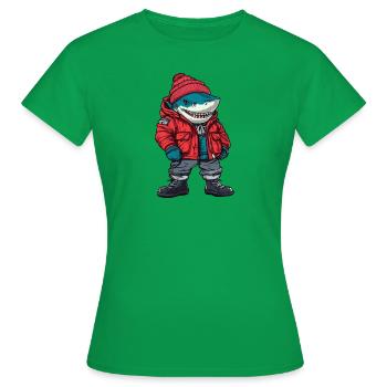 Hai Mode d’hiver - T-shirt Femme - vert - Devant - AI Model Female 172 dark (172cm)