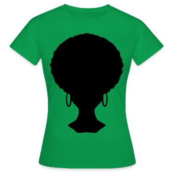 Afro Look Hairstyle - Women's T-Shirt - kelly green - Front - AI Model Female 172 dark (172cm)