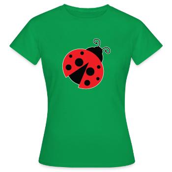 Coccinelle porte-bonheur fille garçon cadeau - T-shirt Femme - vert - Devant - AI Model Female 172 dark (172cm)