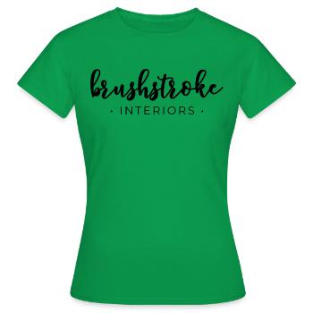 Schriftzug - Frauen T-Shirt - Kelly Green - Vorne - AI Model Female 172 dark (172cm)