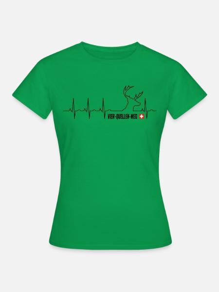 Vier-Quellen-Weg - Frauen T-Shirt - Kelly Green