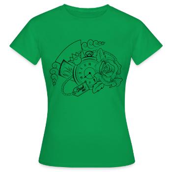 La pays des merveilles - T-shirt Femme - vert - Devant - AI Model Female 172 dark (172cm)