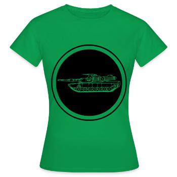 Tank M1 Abrams Circle - T-shirt Femme - vert - Devant - AI Model Female 172 dark (172cm)