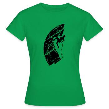 Risse klettern seil mann - Frauen T-Shirt - Kelly Green - Vorne - AI Model Female 172 dark (172cm)