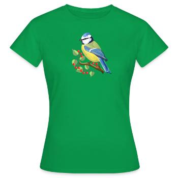 blau - Frauen T-Shirt - Kelly Green - Vorne - AI Model Female 172 dark (172cm)