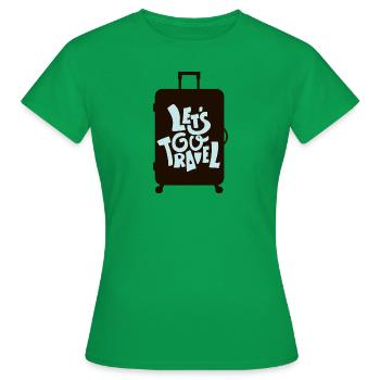Travel - Traveling - Reisen - Women's T-Shirt - kelly green - Front - AI Model Female 172 dark (172cm)