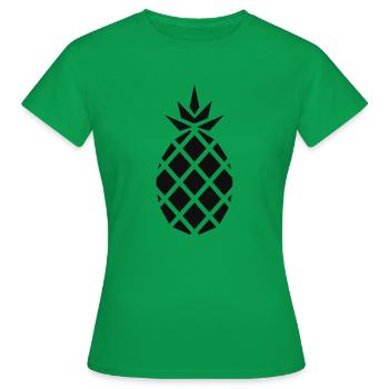 Schwarze Ananas - Frauen T-Shirt - Kelly Green - Vorne - AI Model Female 172 dark (172cm)