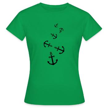 Ancre - T-shirt Femme - vert - Devant - AI Model Female 172 dark (172cm)