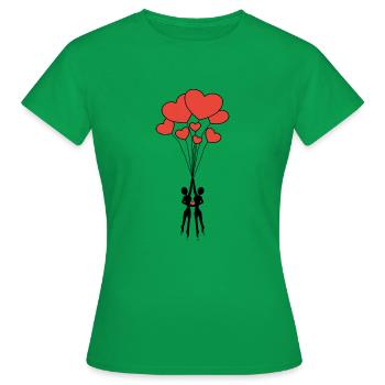2 Les femmes s’aiment - T-shirt Femme - vert - Devant - AI Model Female 172 dark (172cm)