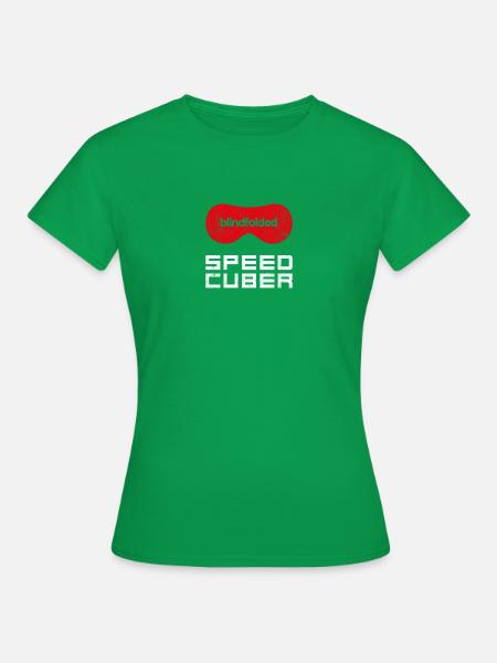 SPEEDCUBER Blindfolded. Cubing-Cube-Speedcuber - Women's T-Shirt - kelly green