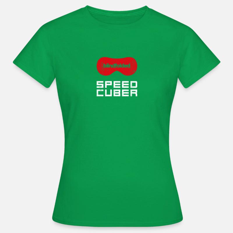 SPEEDCUBER Blindfolded. Cubing-Cube-Speedcuber - T-shirt Femme - vert
