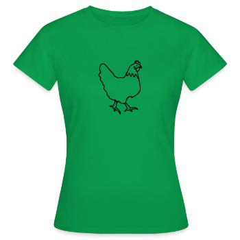 Poule poule Hüner - T-shirt Femme - vert - Devant - AI Model Female 172 dark (172cm)