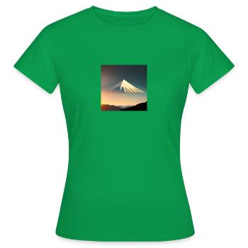 Mountain flying drawn and lifted off - Women's T-Shirt - kelly green - Front - AI Model Female 172 dark (172cm)