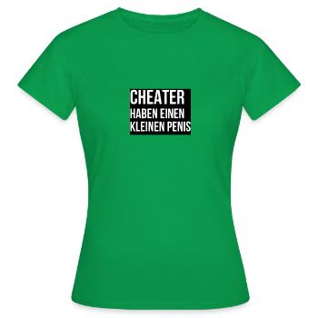 Les tricheurs ont un petit t-shirt à pénis - T-shirt Femme - vert - Devant - AI Model Female 172 dark (172cm)
