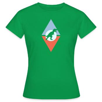 Dinosaurier Rex Museum - Frauen T-Shirt - Kelly Green - Vorne - AI Model Female 172 dark (172cm)