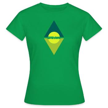 Chemin de fer Rails Chemin de fer - T-shirt Femme - vert - Devant - AI Model Female 172 dark (172cm)
