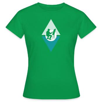 Peinture Aquarelle - T-shirt Femme - vert - Devant - AI Model Female 172 dark (172cm)