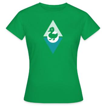 Entchen Schnabel Enten - Frauen T-Shirt - Kelly Green - Vorne - AI Model Female 172 dark (172cm)