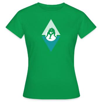 Wrestling Kampfkunst Wrestler - Frauen T-Shirt - Kelly Green - Vorne - AI Model Female 172 dark (172cm)