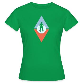 BBQ Grillmeister Grillzange - Frauen T-Shirt - Kelly Green - Vorne - AI Model Female 172 dark (172cm)