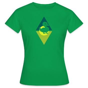 Enten Entchen Watscheln - Frauen T-Shirt - Kelly Green - Vorne - AI Model Female 172 dark (172cm)