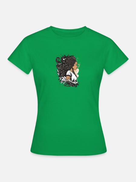 polynesische Frau - Frauen T-Shirt - Kelly Green