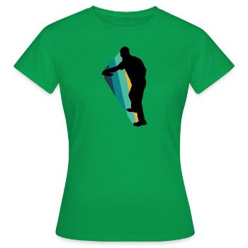 Frisbee Disc Golf Player - Women's T-Shirt - kelly green - Front - AI Model Female 172 dark (172cm)