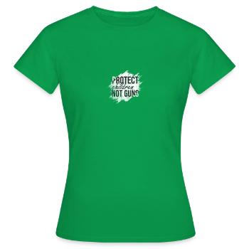 Protéger les enfants, pas les armes - Streetstyle - T-shirt Femme - vert - Devant - AI Model Female 172 dark (172cm)