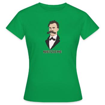 Nietzsche - T-shirt Femme - vert - Devant - AI Model Female 172 dark (172cm)