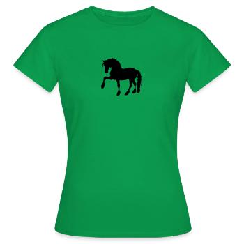Cheval frison - T-shirt Femme - vert - Devant - AI Model Female 172 dark (172cm)