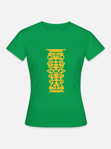 Tribal Ornament Symbol Figur einfarbig - Frauen T-Shirt - Kelly Green