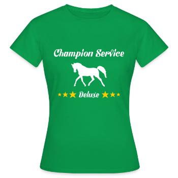 Champion Service Deluxe Helper - Women's T-Shirt - kelly green - Front - AI Model Female 172 dark (172cm)