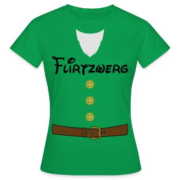 Flirtzwerg Kostüm - Frauen T-Shirt - Kelly Green - Vorne - AI Model Female 172 dark (172cm)