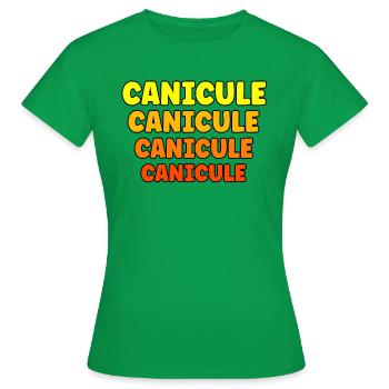 Canicule chaleur extrême - T-shirt Femme - vert - Devant - AI Model Female 172 dark (172cm)