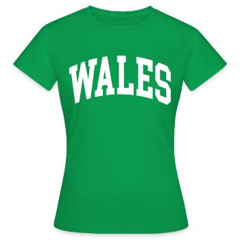 Pays de Galles - T-shirt Femme - vert - Devant - AI Model Female 172 dark (172cm)