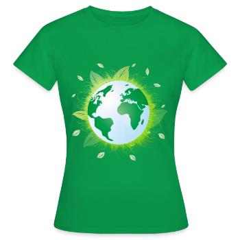 Rette und schütze den Planeten Erde! - Frauen T-Shirt - Kelly Green - Vorne - AI Model Female 172 dark (172cm)