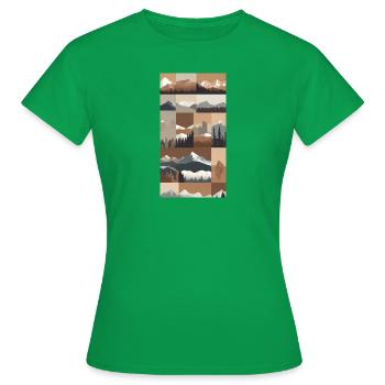 Reduzierte Naturmotive - Frauen T-Shirt - Kelly Green - Vorne - AI Model Female 172 dark (172cm)