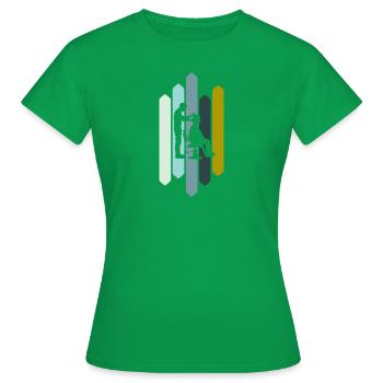 Peigne de coupe de cheveux de - T-shirt Femme - vert - Devant - AI Model Female 172 dark (172cm)