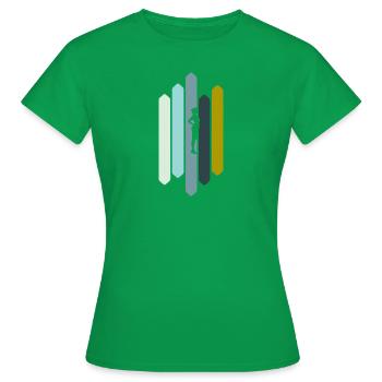 flight flight attendant airplane - Women's T-Shirt - kelly green - Front - AI Model Female 172 dark (172cm)
