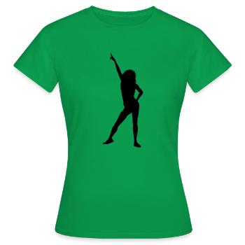 Dancing Dance Music - Women's T-Shirt - kelly green - Front - AI Model Female 172 dark (172cm)