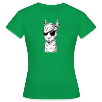 Lama - Frauen T-Shirt - Kelly Green - Vorne - AI Model Female 172 dark (172cm)