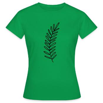 Branche branche feuille feuilles plante nature gui sapin - T-shirt Femme - vert - Devant - AI Model Female 172 dark (172cm)