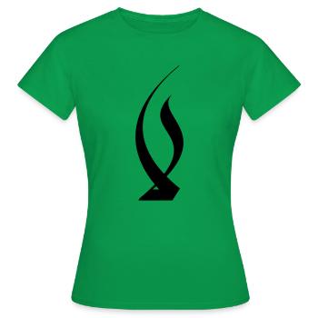 Calligraphie LamElif Islamique - T-shirt Femme - vert - Devant - AI Model Female 172 dark (172cm)