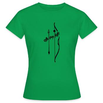 Tout dans le tuer! Non. 2 - T-shirt Femme - vert - Devant - AI Model Female 172 dark (172cm)