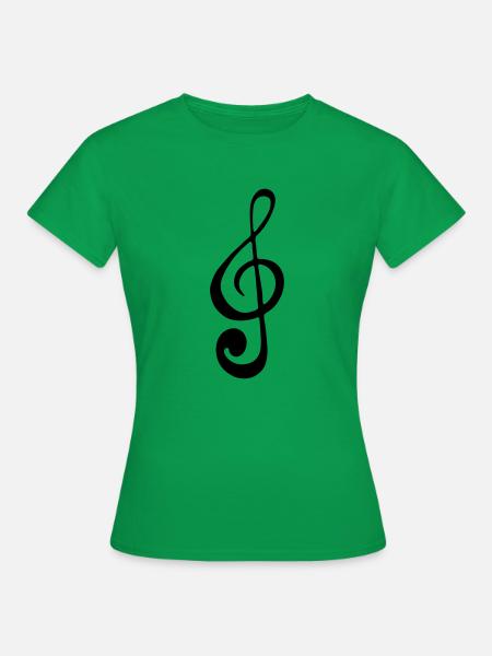 musical note - Women's T-Shirt - kelly green