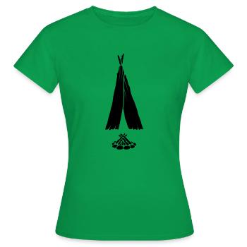 Ausflug Reise Outdoor Camping - Frauen T-Shirt - Kelly Green - Vorne - AI Model Female 172 dark (172cm)