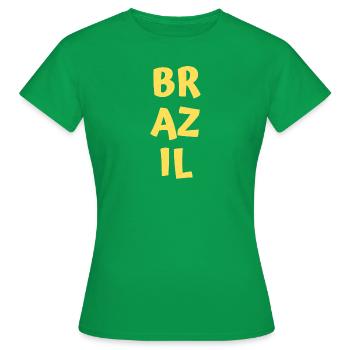 Brazil - Women's T-Shirt - kelly green - Front - AI Model Female 172 dark (172cm)